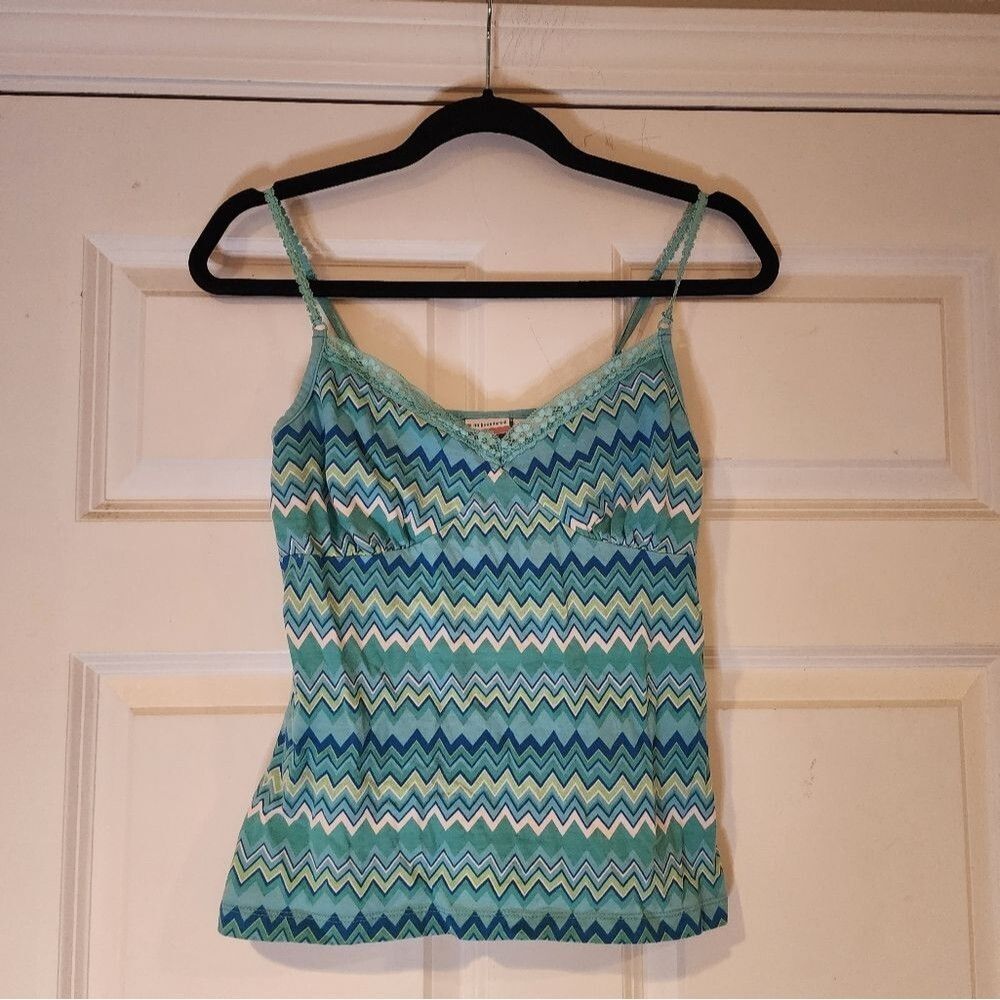 Green and blue Patterned cami Tank L